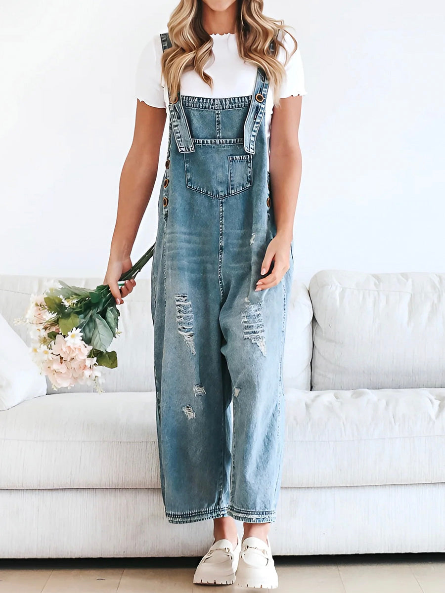 Shery Comfy Jeans Overall