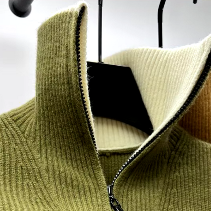 Milton High Neck Quarter Zip Sweater