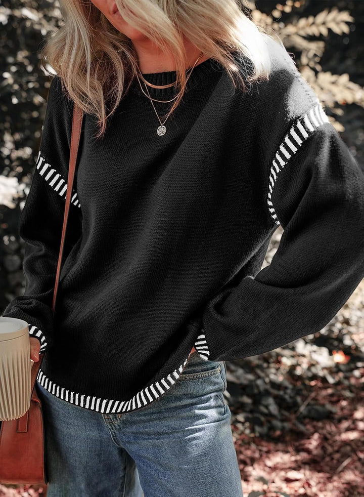 Marisa - Chic Contrast Sweater