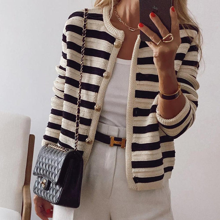 Clara - Striped Cardigan