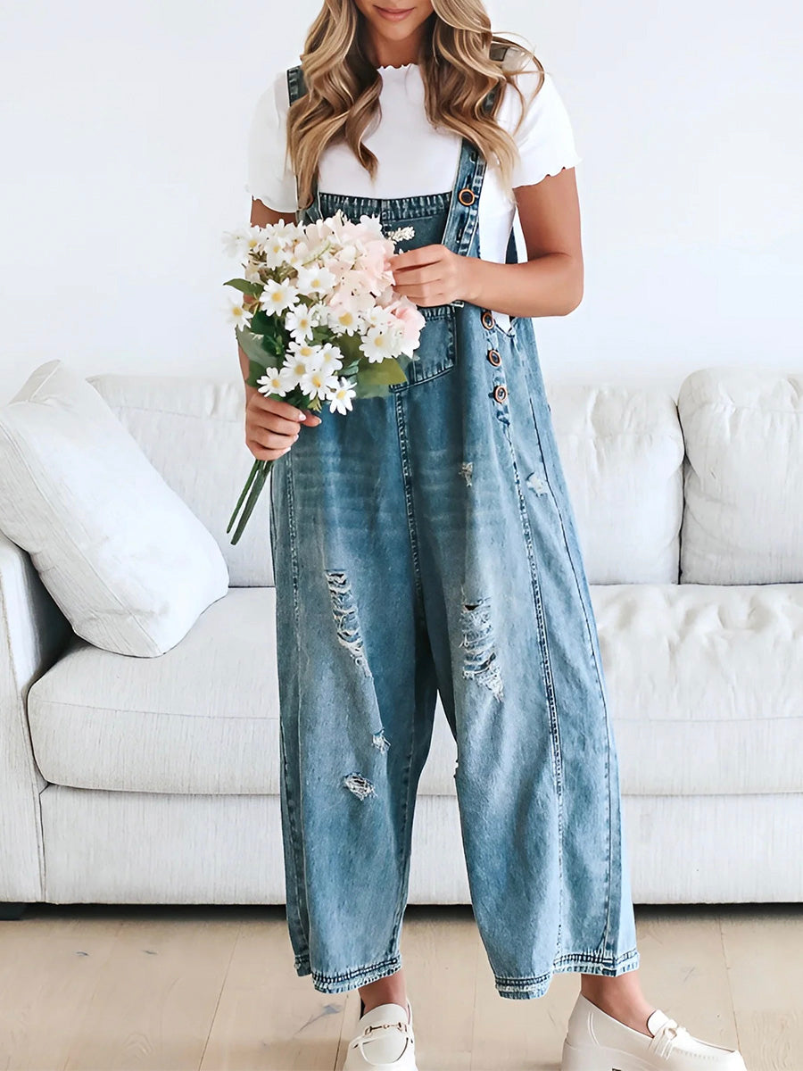 Shery Comfy Jeans Overall