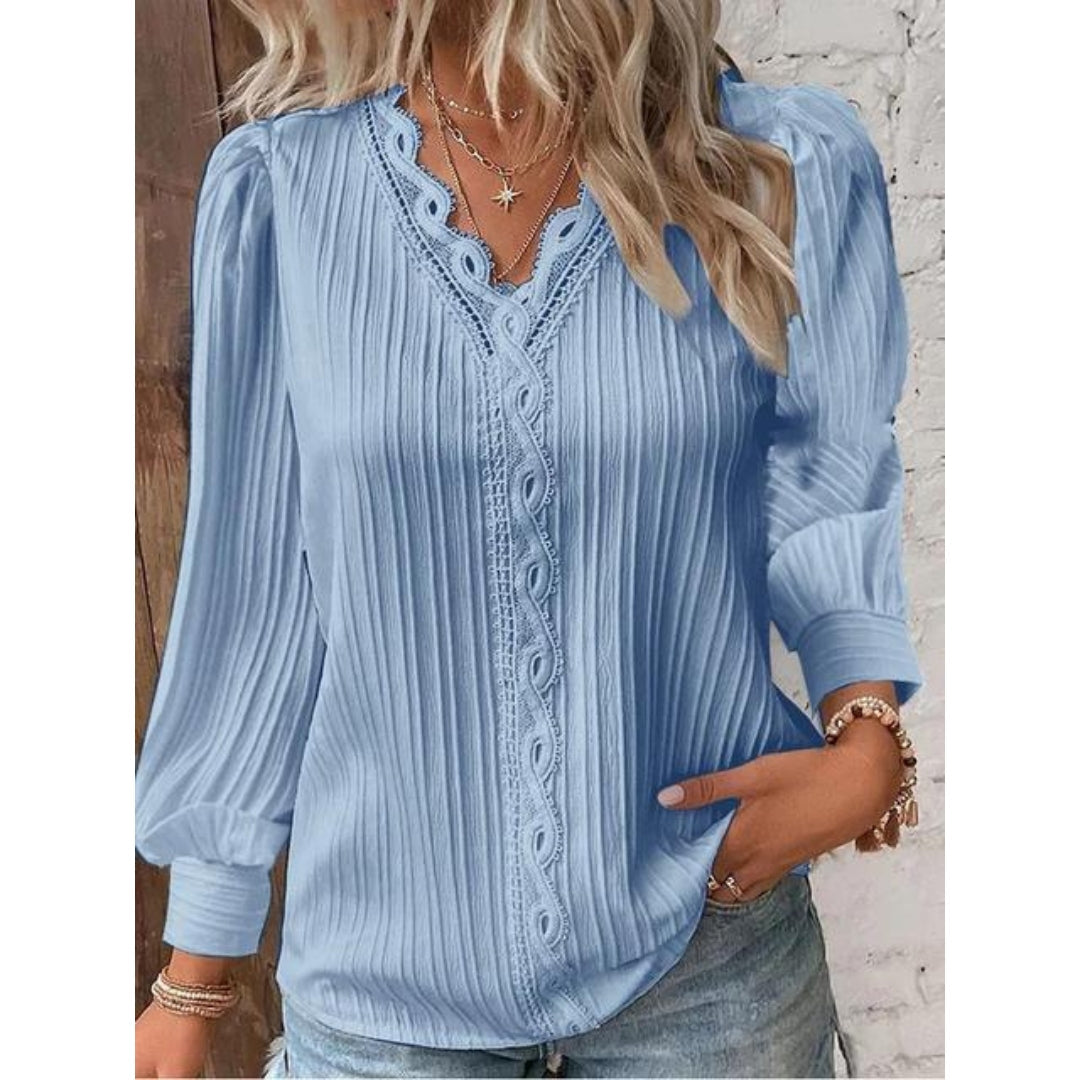 Jolie Elegant V-Neck Top