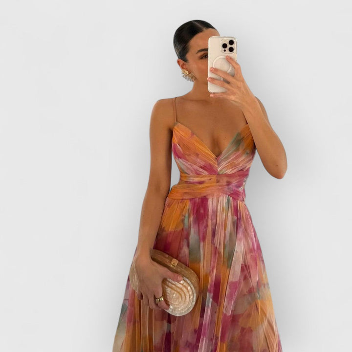 Aurelynn – Draped Cut-Out Maxi Dress