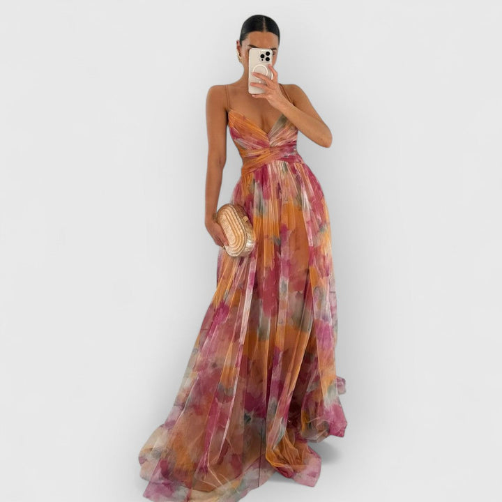 Aurelynn – Draped Cut-Out Maxi Dress
