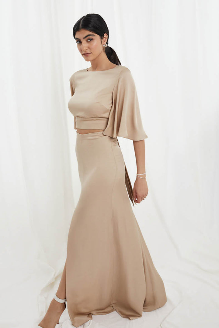 Lexi Skirt In Champagne Beige