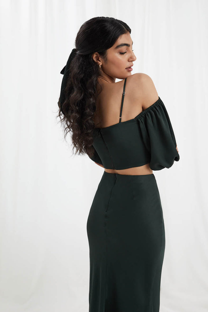 Sophie Top In Deep Forest Green