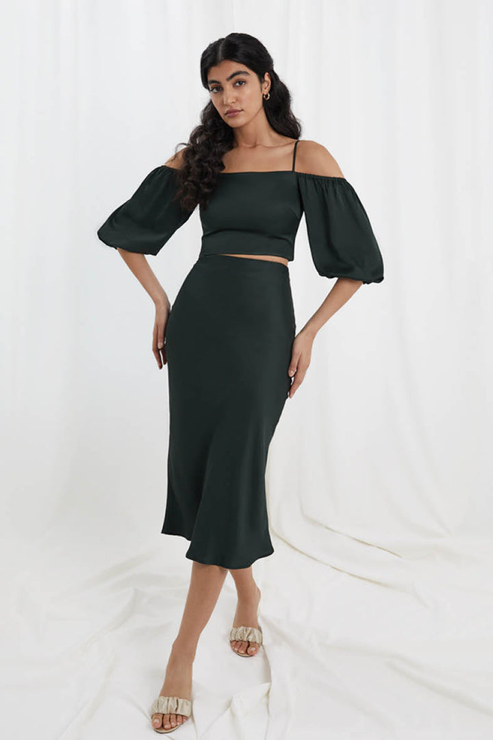 Sophie Top In Deep Forest Green