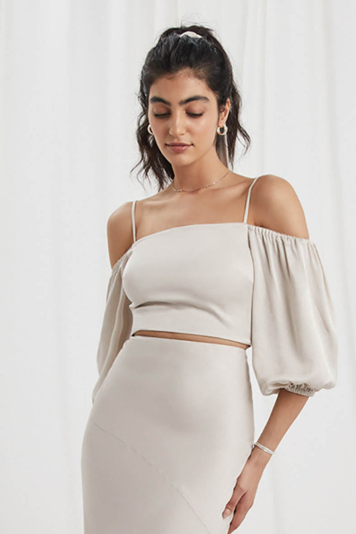 Sophie Top In Oyster Ivory
