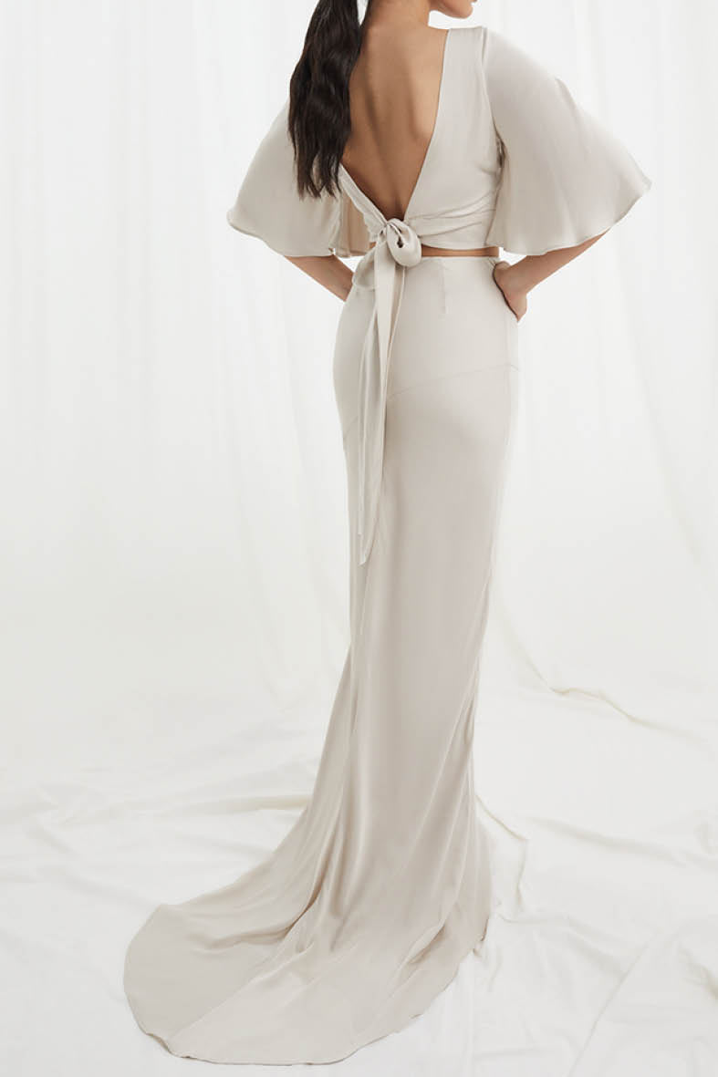 Romy Top in Oyster Ivory