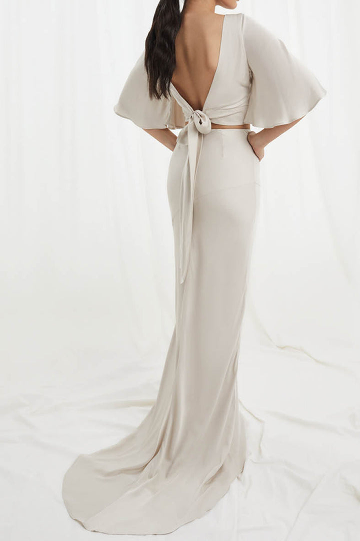 Romy Top in Oyster Ivory