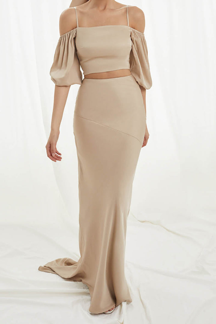 Sophie Top In Champagne Beige