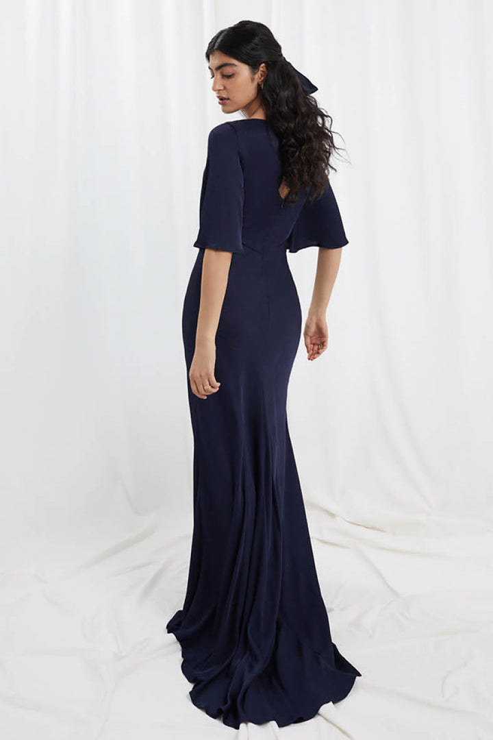 Xanthe Dress In Midnight Blue