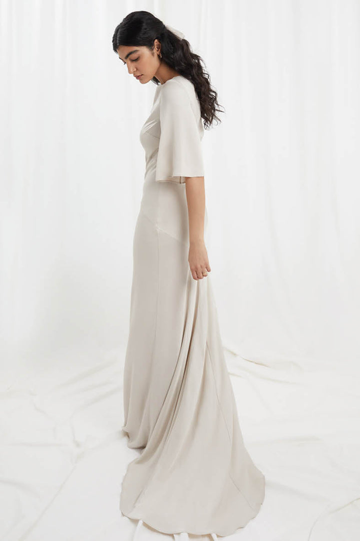 Xanthe dress in Oyster Ivory