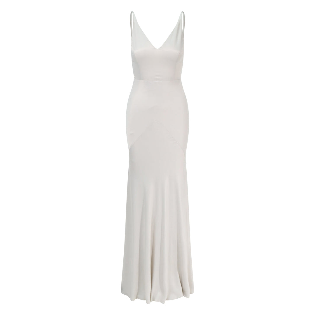Gigi Dress in Oyster Ivory