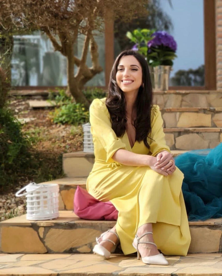Rae Dress in Lemon Yellow