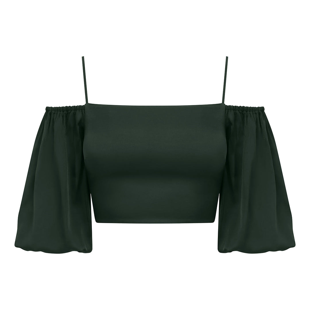 Sophie Top In Deep Forest Green