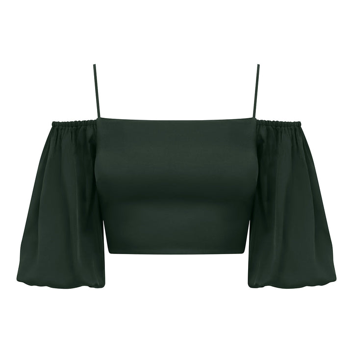 Sophie Top In Deep Forest Green