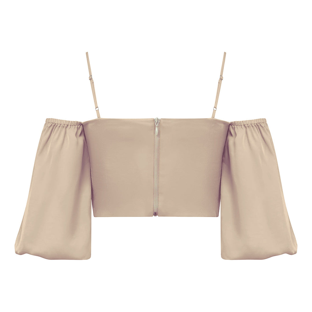 Sophie Top In Champagne Beige