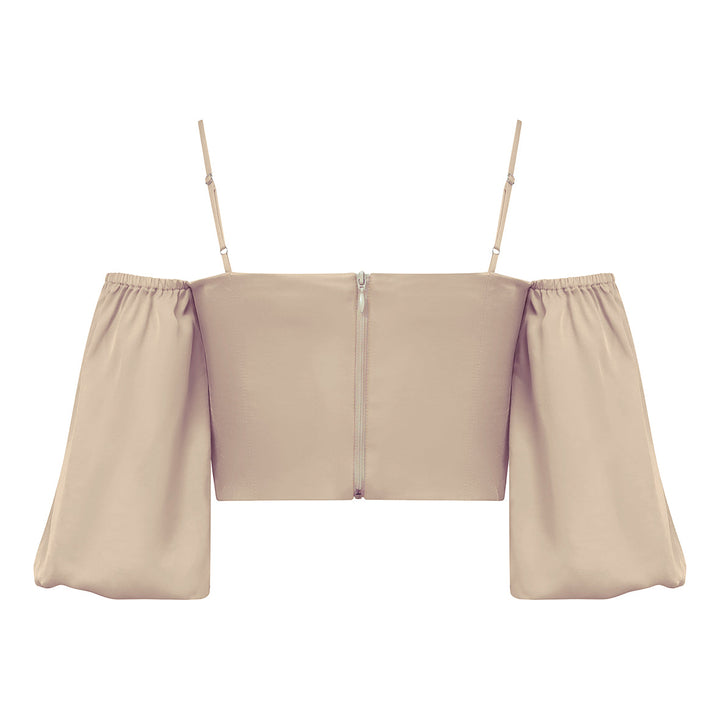Sophie Top In Champagne Beige