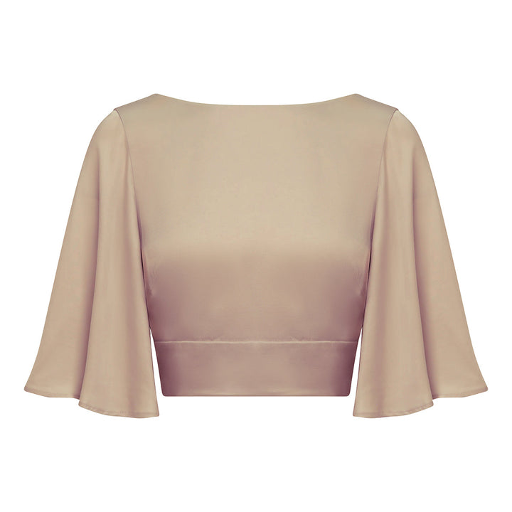 Romy Top In Champagne Beige