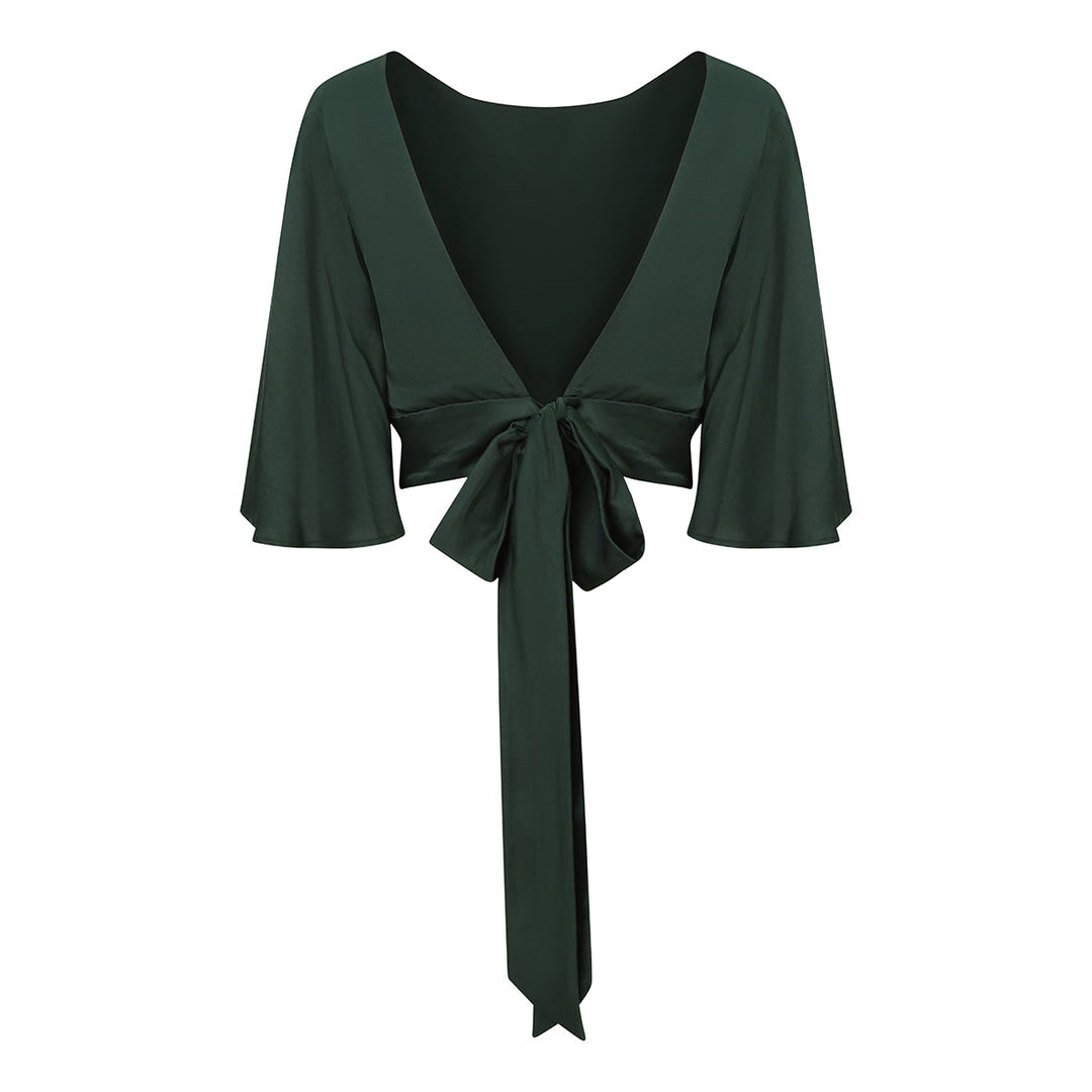 Romy Top In Deep Forest Green
