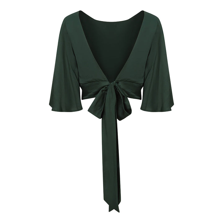 Romy Top In Deep Forest Green