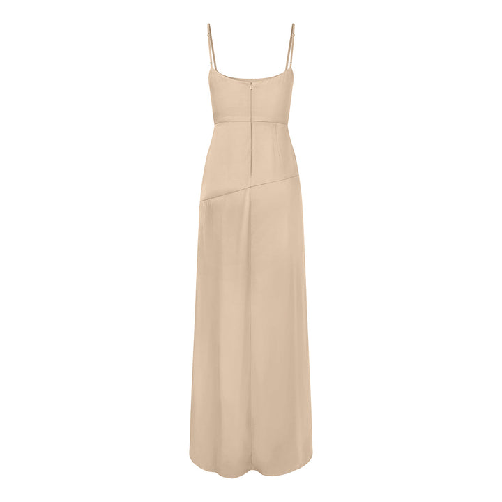 Grace Maxi Dress In Champagne Beige
