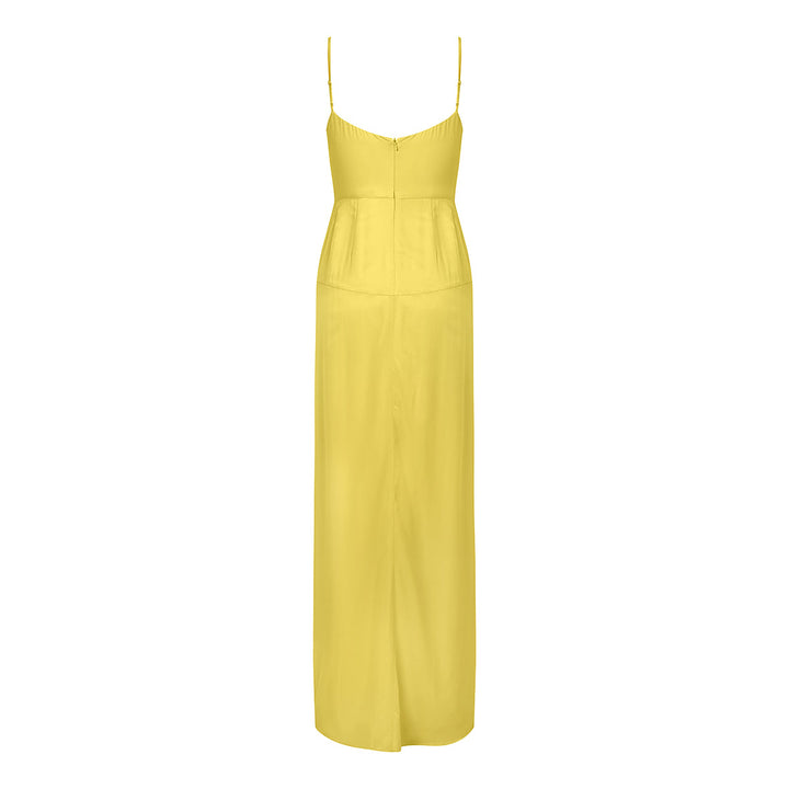 Grace Maxi Dress In Lemon Yellow