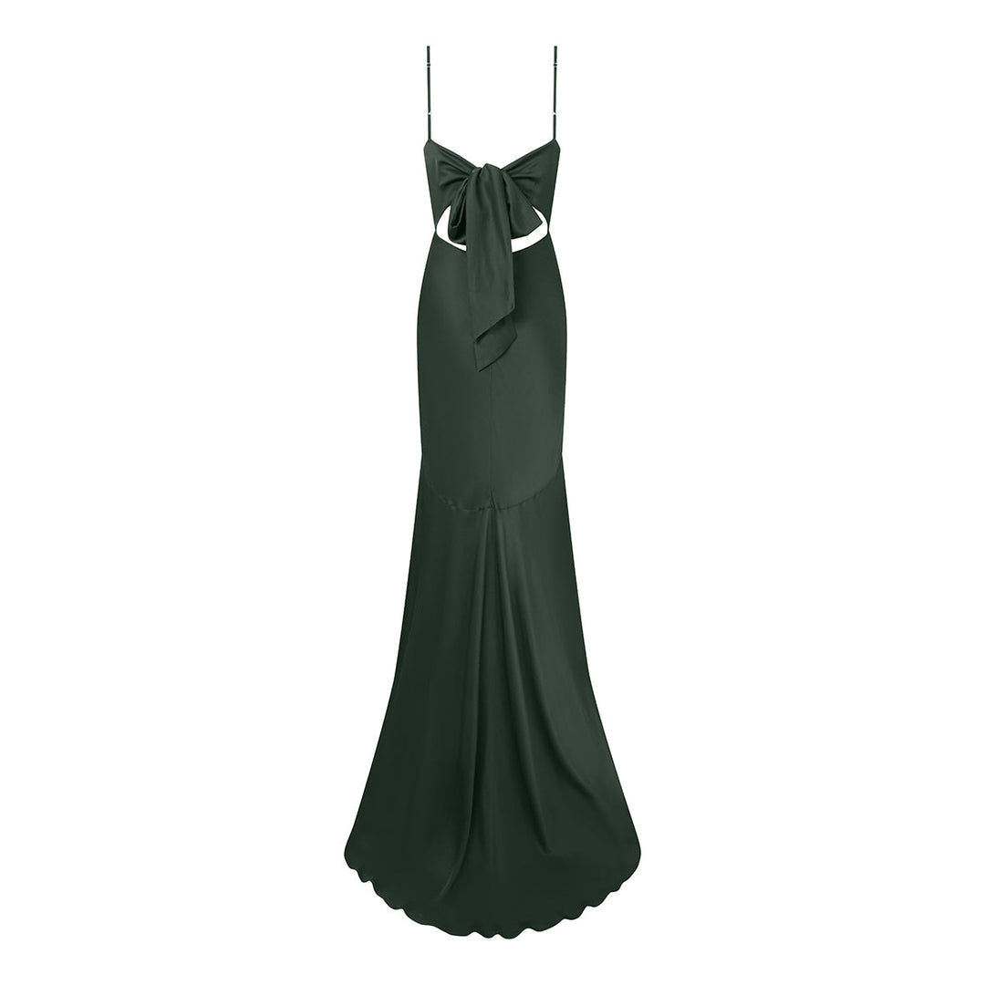 Gigi Dress In Deep Forest Green