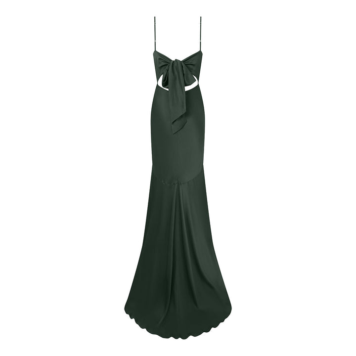 Gigi Dress In Deep Forest Green