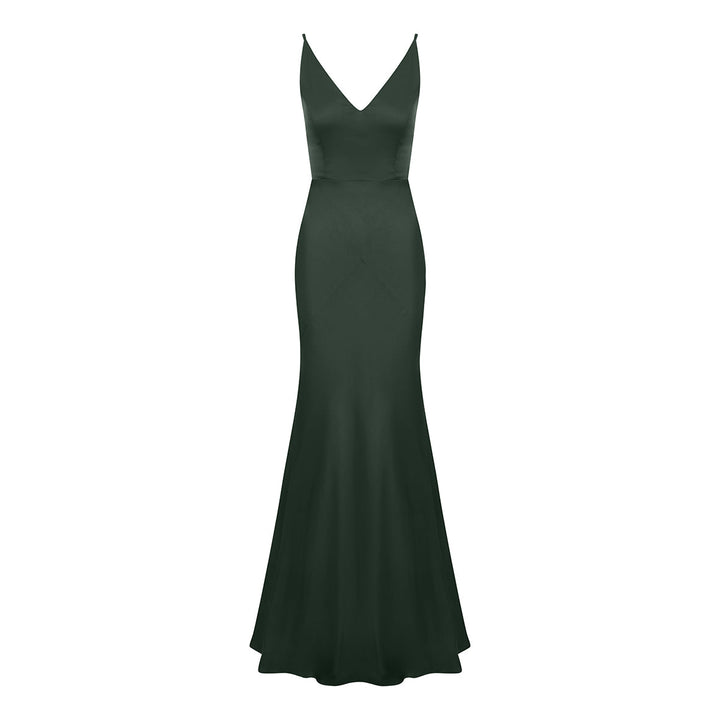 Gigi Dress In Deep Forest Green