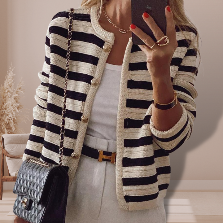 Clara - Striped Cardigan