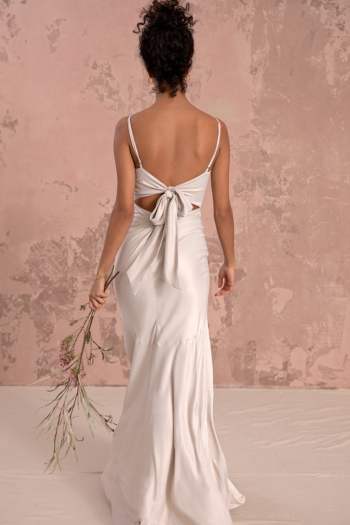 Gigi Dress in Oyster Ivory