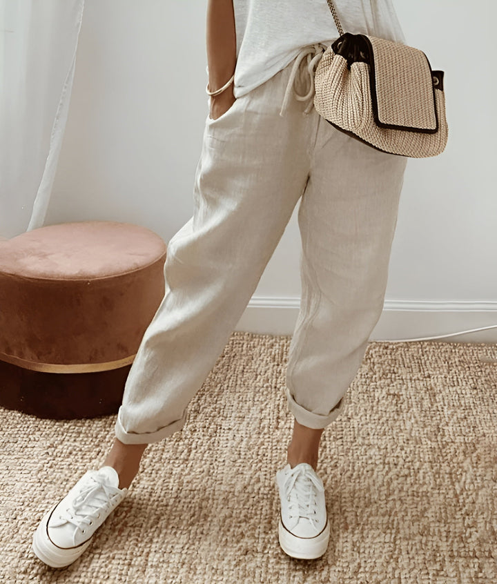 Elisa - Chic Cotton Trousers