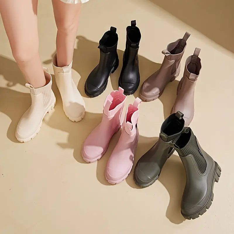 Cecile Trendy Waterproof Chelsea Boots