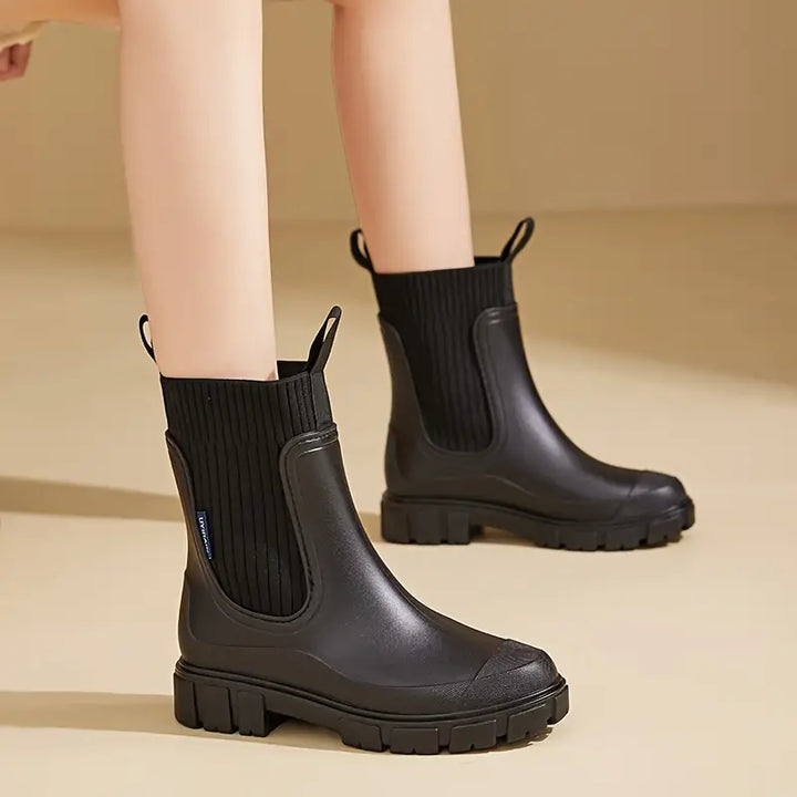 Cecile Trendy Waterproof Chelsea Boots