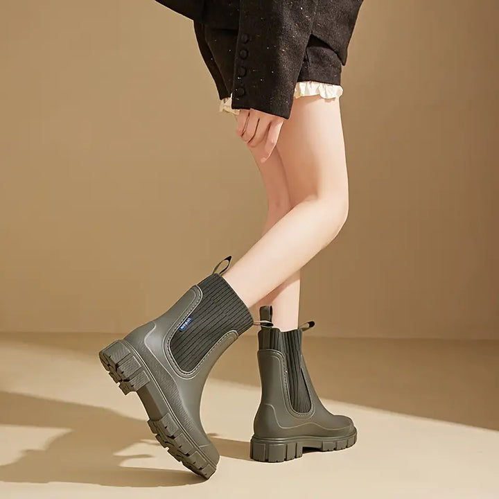 Cecile Trendy Waterproof Chelsea Boots