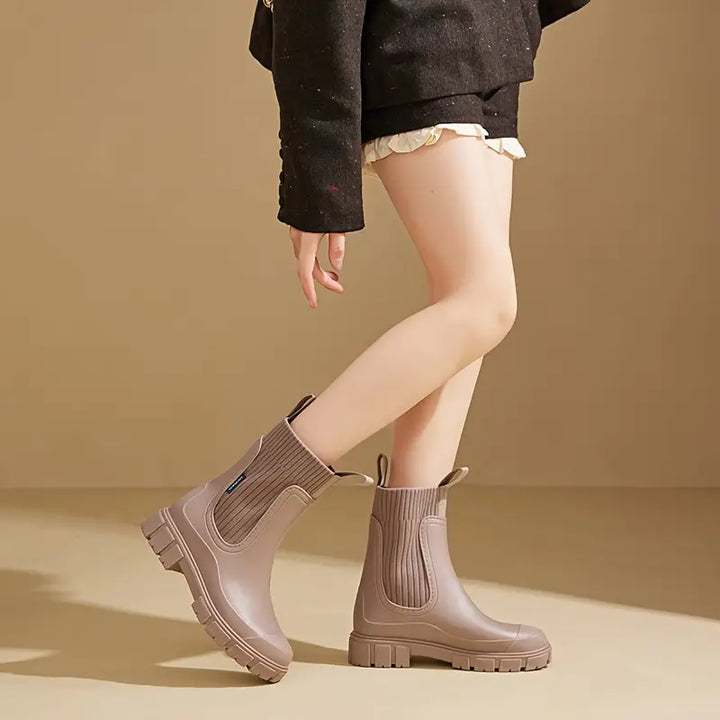 Cecile Trendy Waterproof Chelsea Boots