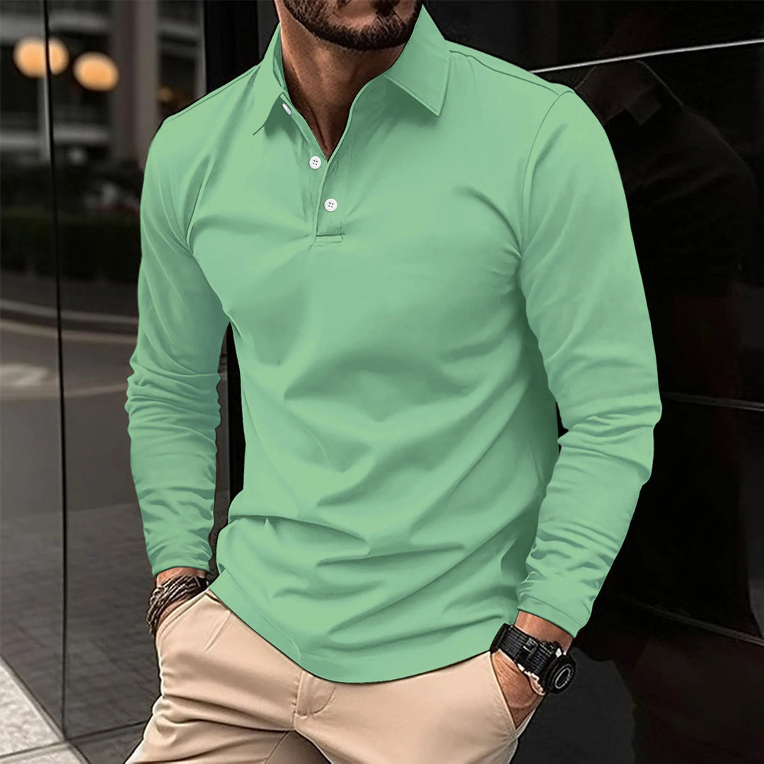 Todd Casual Long Sleeve Polo