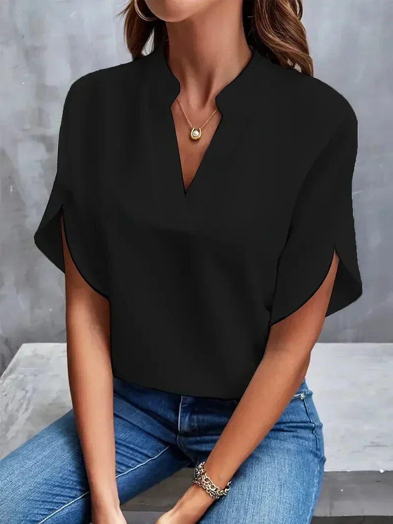 Rosa - Elegant V-Neck Top