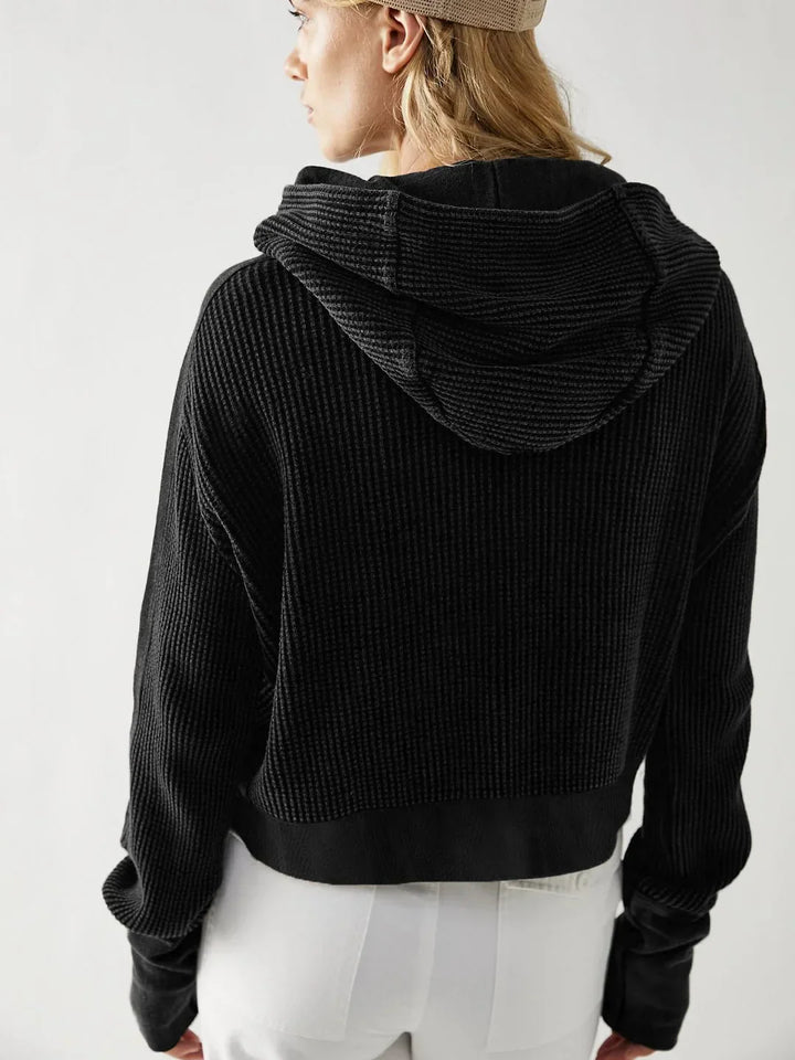 Nellie Stylish Cropped Hoodie