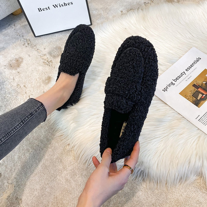 Luna Plush Flat Shoes