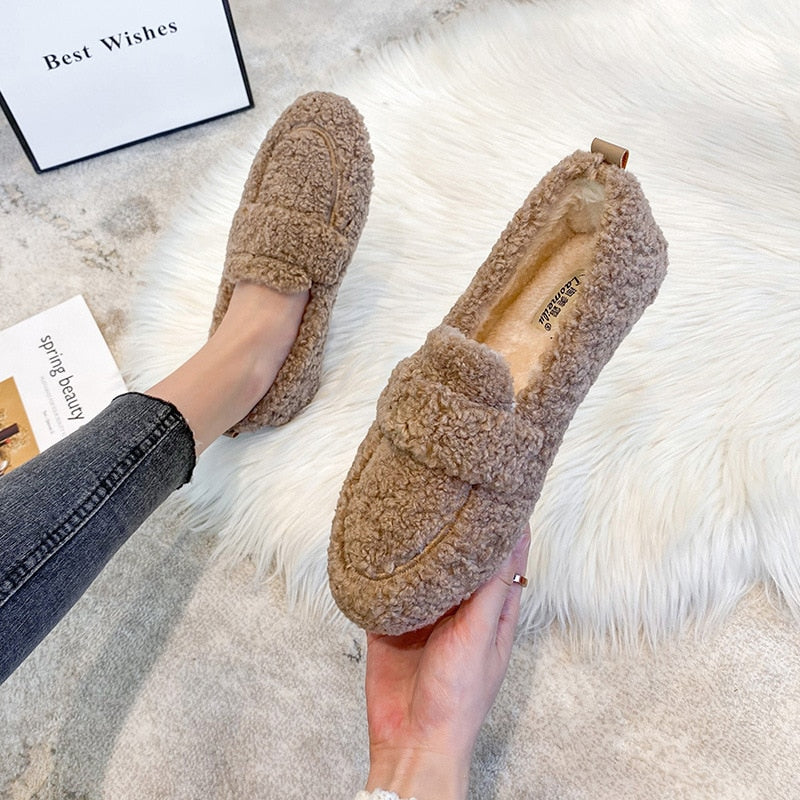 Luna Plush Flat Shoes