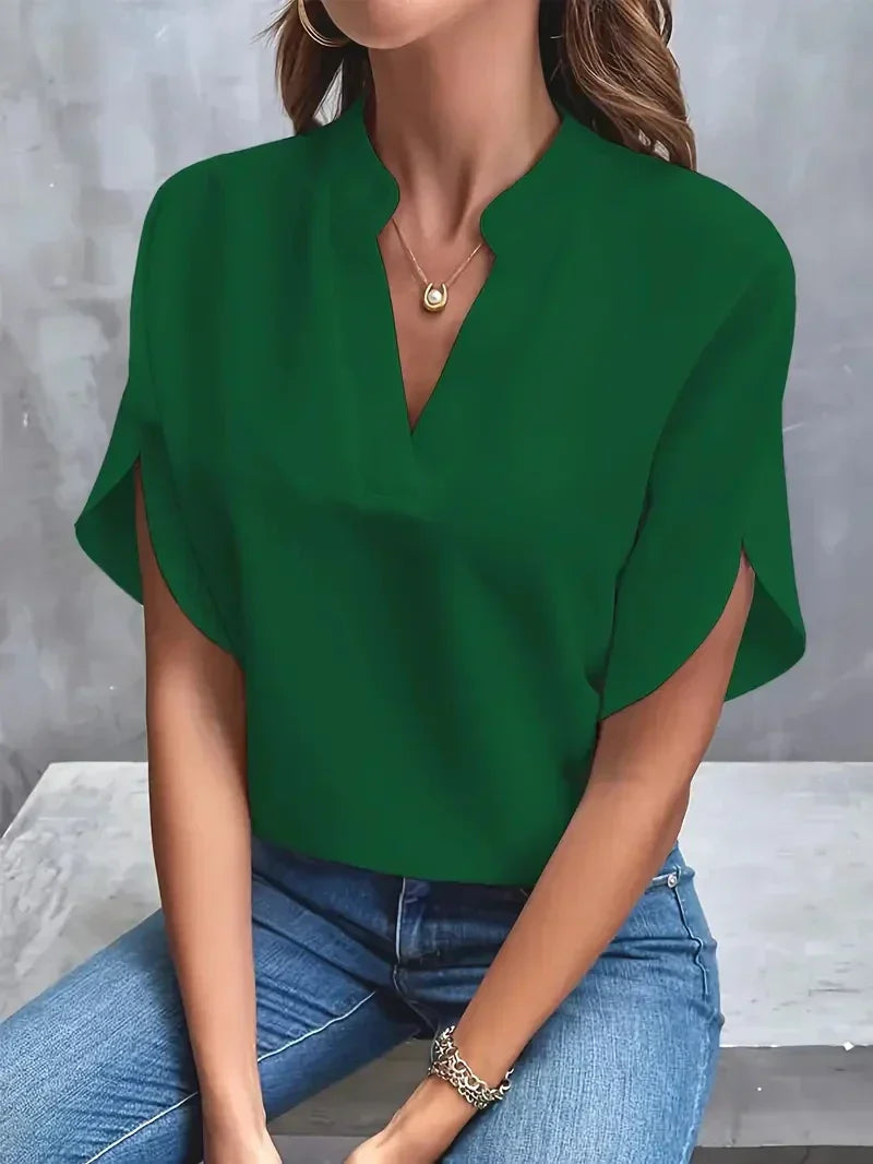 Rosa - Elegant V-Neck Top