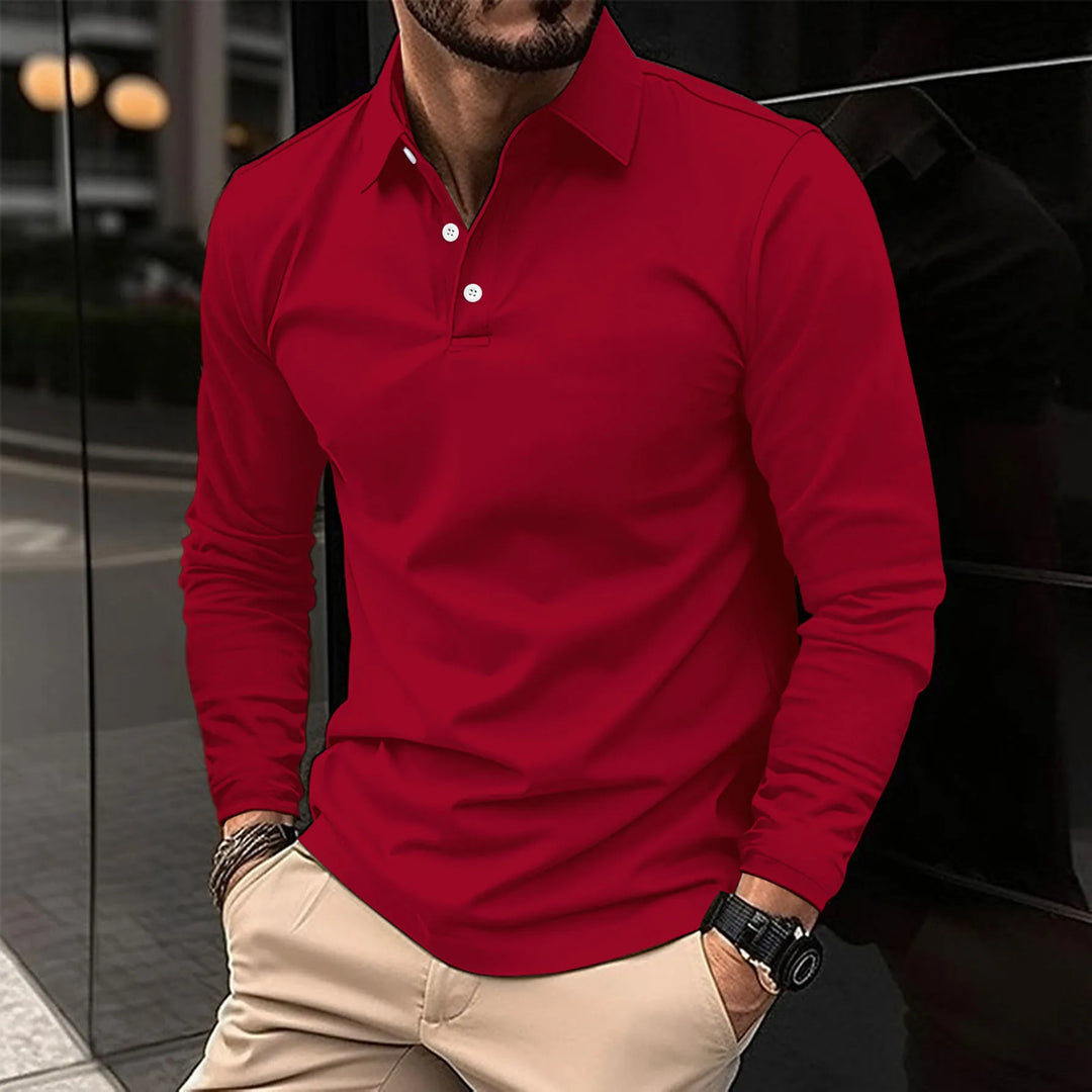 Todd Casual Long Sleeve Polo