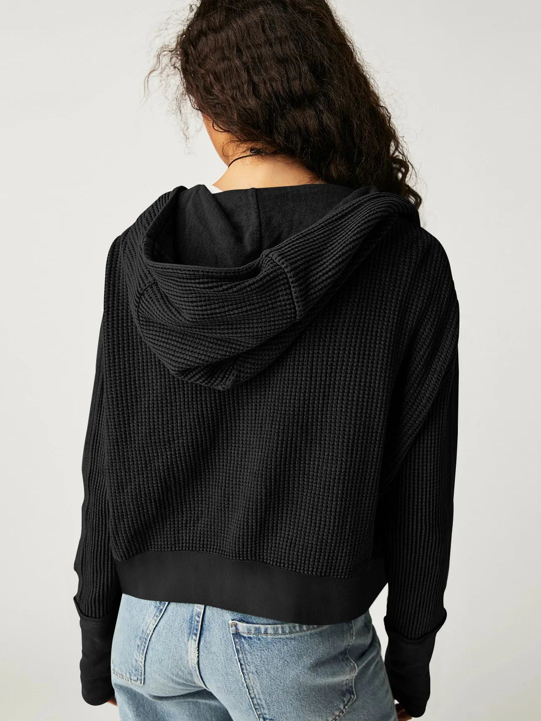 Nellie Stylish Cropped Hoodie