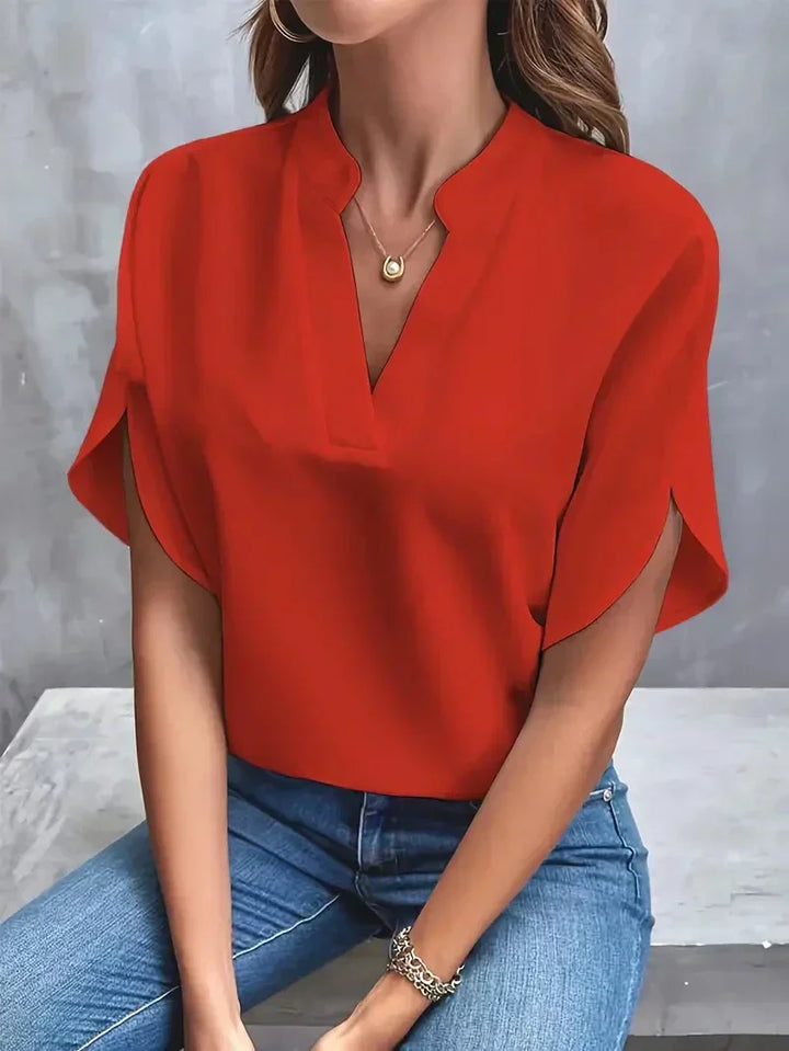 Rosa - Elegant V-Neck Top