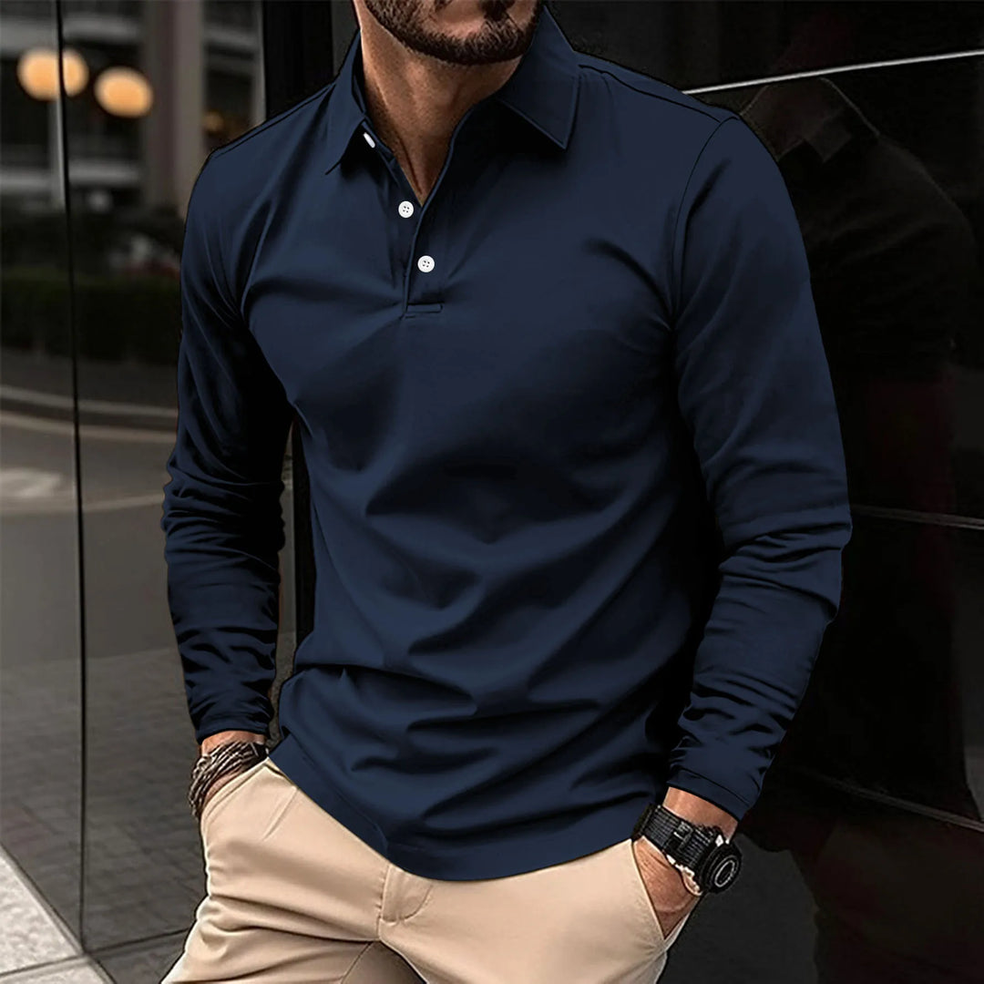 Todd Casual Long Sleeve Polo