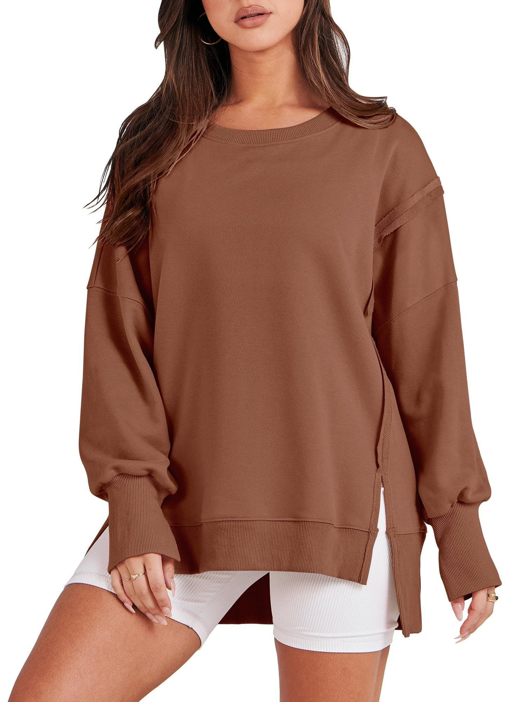 Rosie - Oversized Crew Neck Sweatshirt