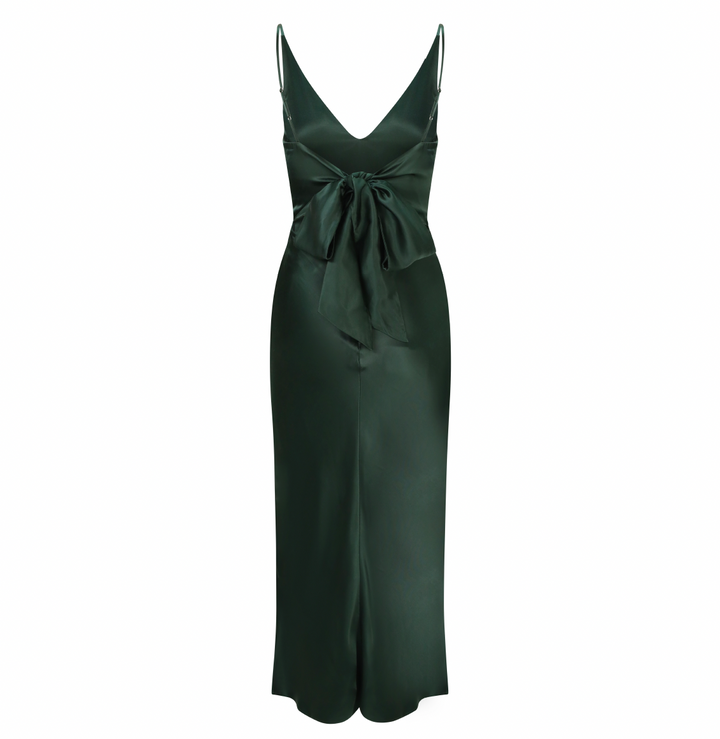 Bella Dress in Deep Forest Green